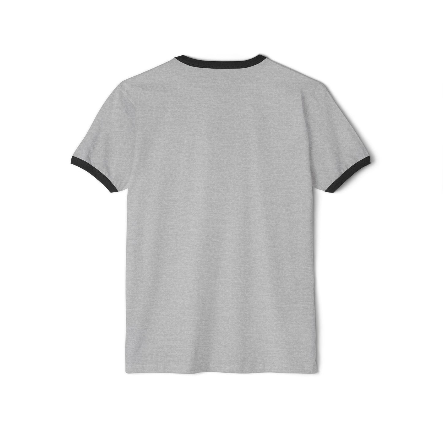 Unisex Cotton Ringer T-Shirt with Elegant Bird Design - Casual Everyday Wear