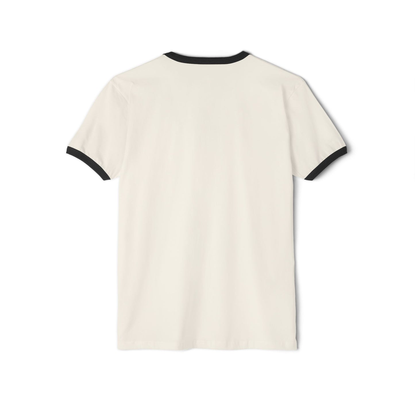 Unisex Cotton Ringer T-Shirt with Elegant Bird Design - Casual Everyday Wear