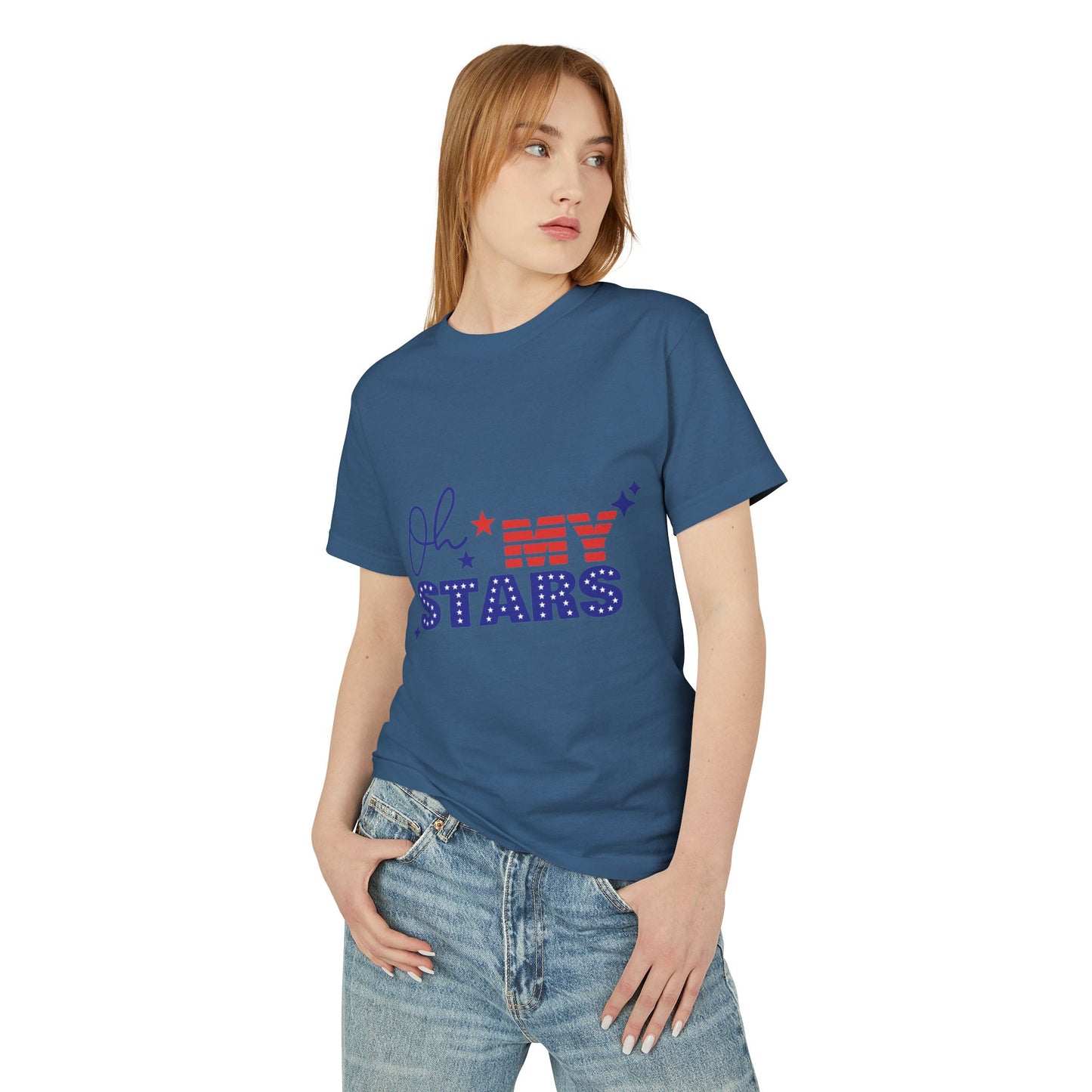 Patriotic Statement Tee - "Oh My Stars" Design