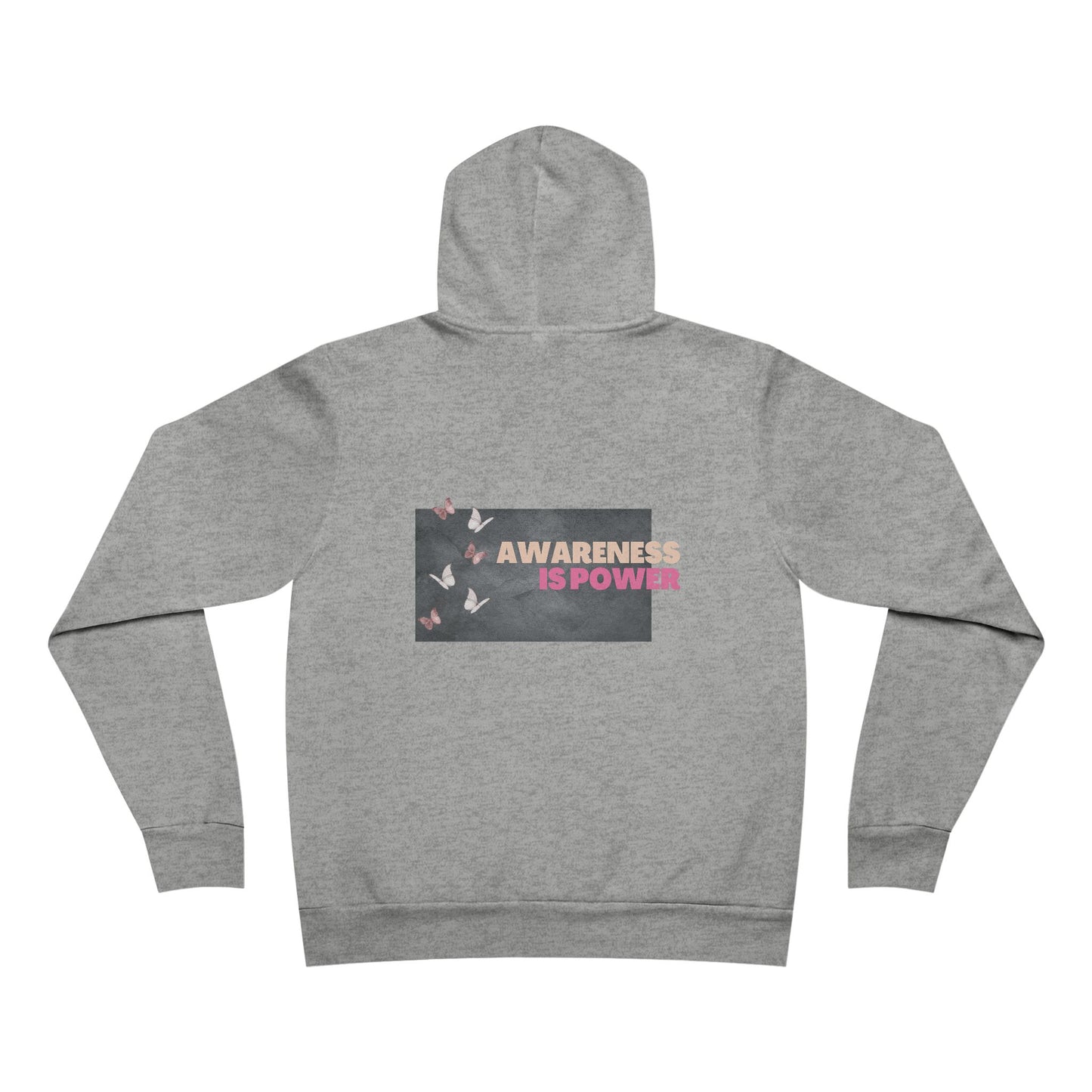 Unisex Awareness Is Power Hoodie - Motivational Fleece Pullover for Comfort & Style