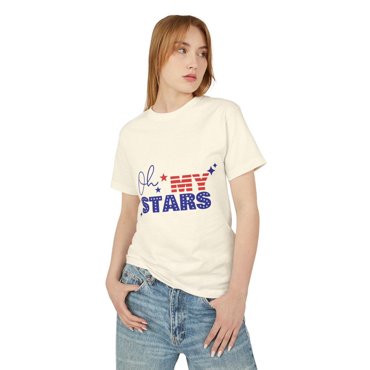 Patriotic Statement Tee - "Oh My Stars" Design
