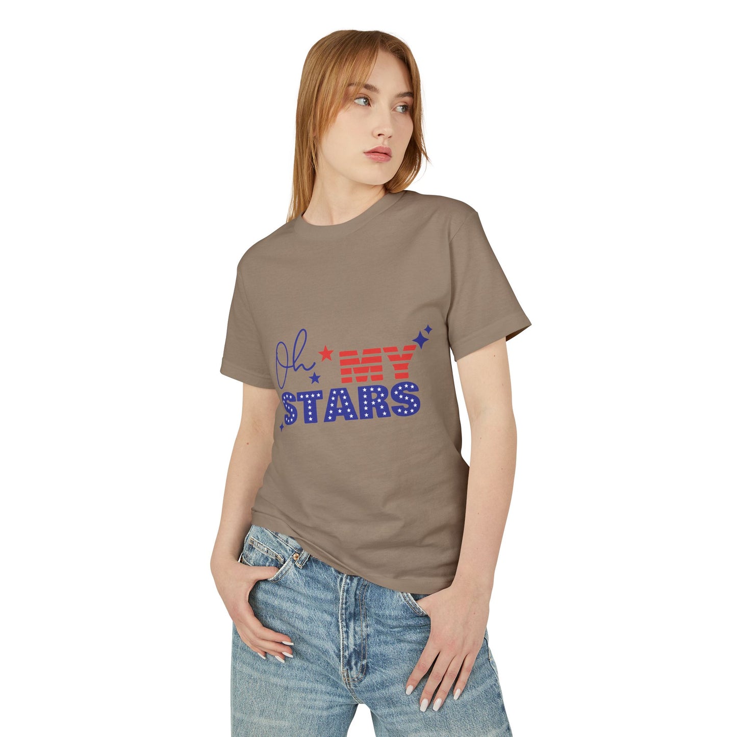 Patriotic Statement Tee - "Oh My Stars" Design