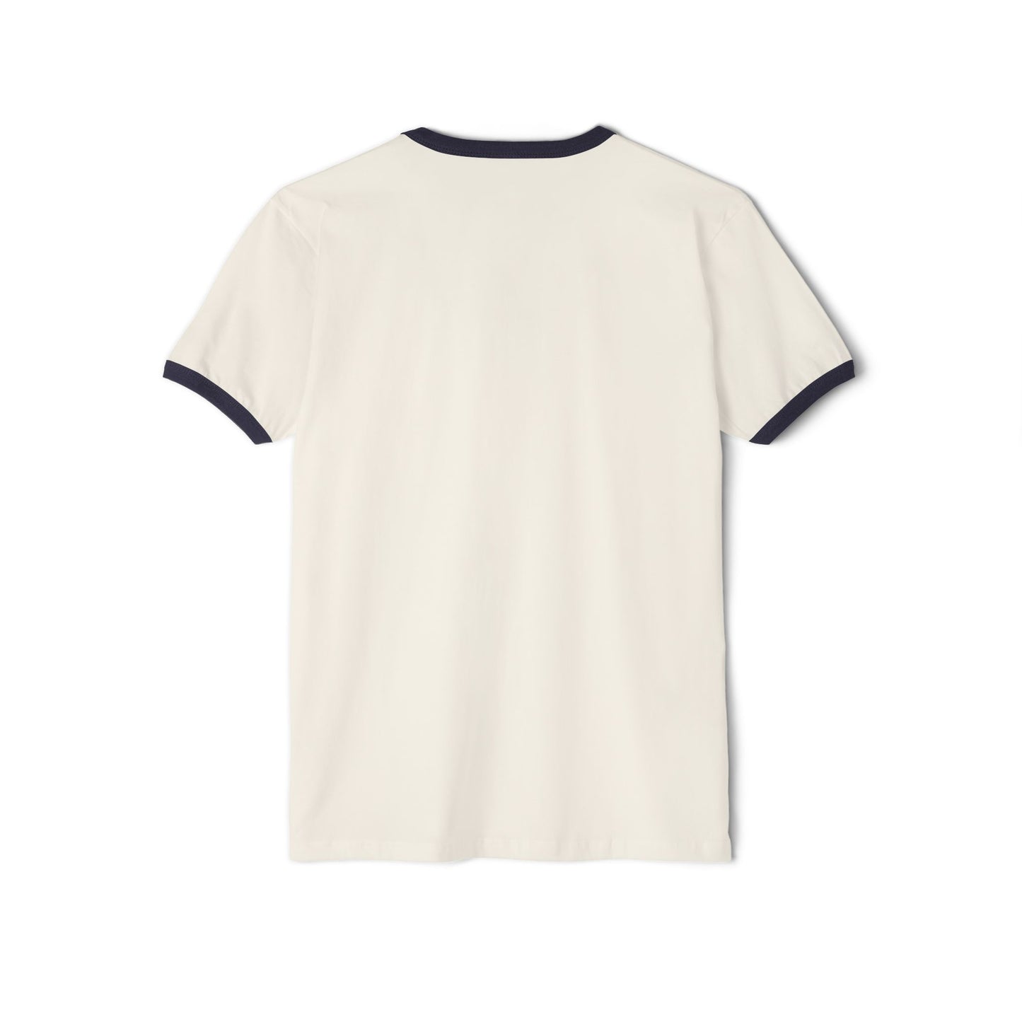 Unisex Cotton Ringer T-Shirt with Elegant Bird Design - Casual Everyday Wear