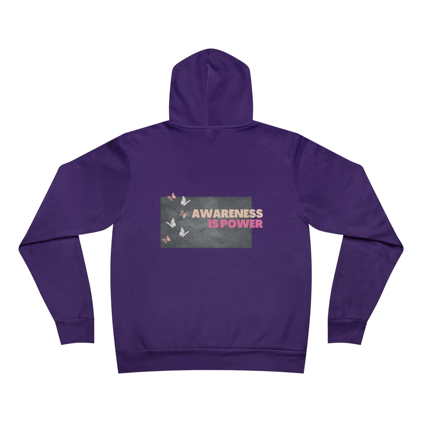 Unisex Awareness Is Power Hoodie - Motivational Fleece Pullover for Comfort & Style