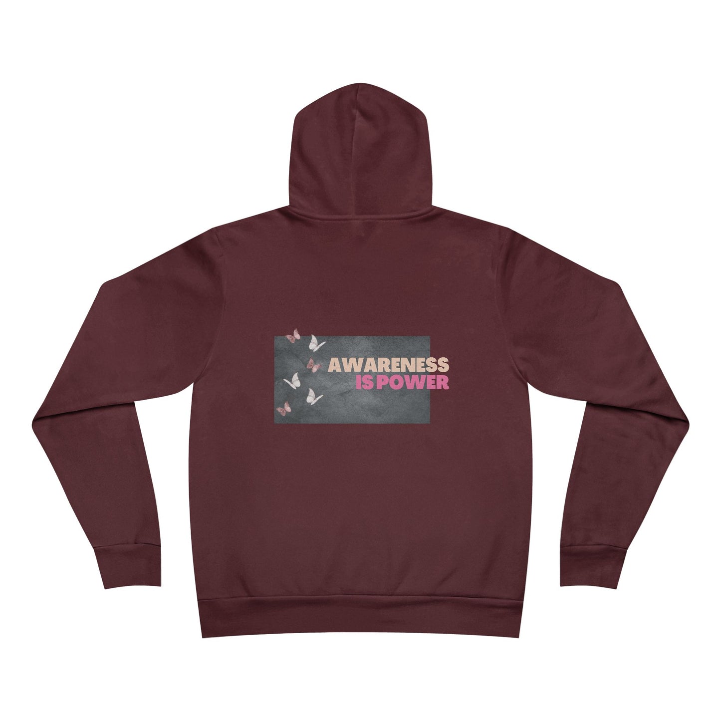 Unisex Awareness Is Power Hoodie - Motivational Fleece Pullover for Comfort & Style