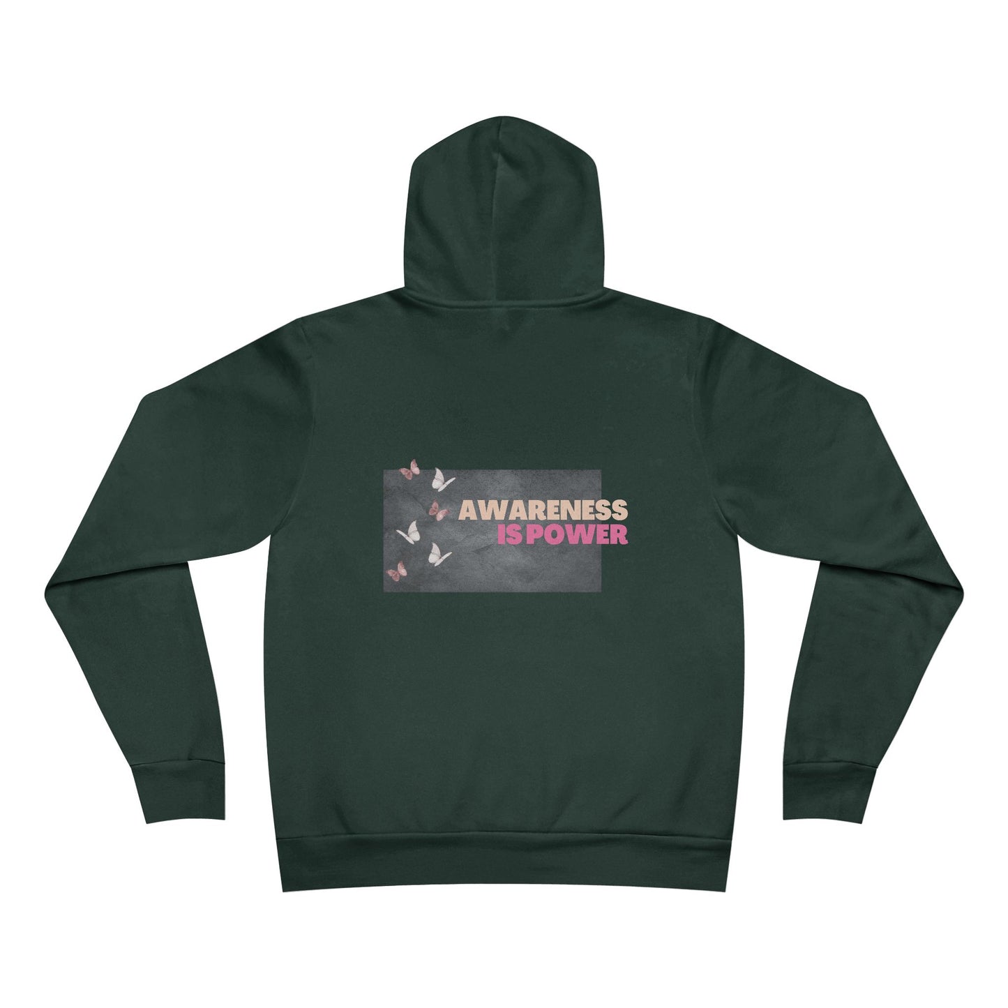 Unisex Awareness Is Power Hoodie - Motivational Fleece Pullover for Comfort & Style
