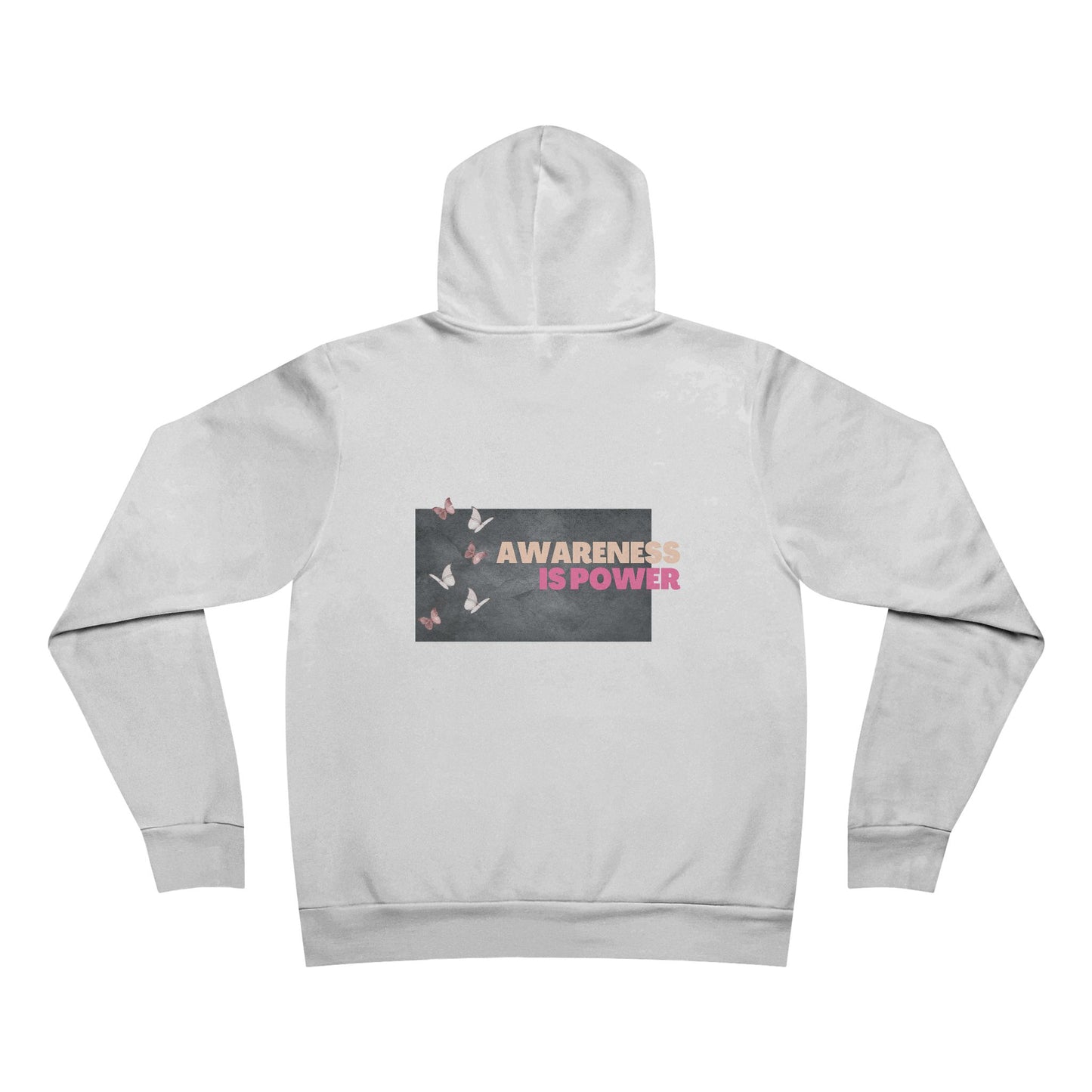 Unisex Awareness Is Power Hoodie - Motivational Fleece Pullover for Comfort & Style