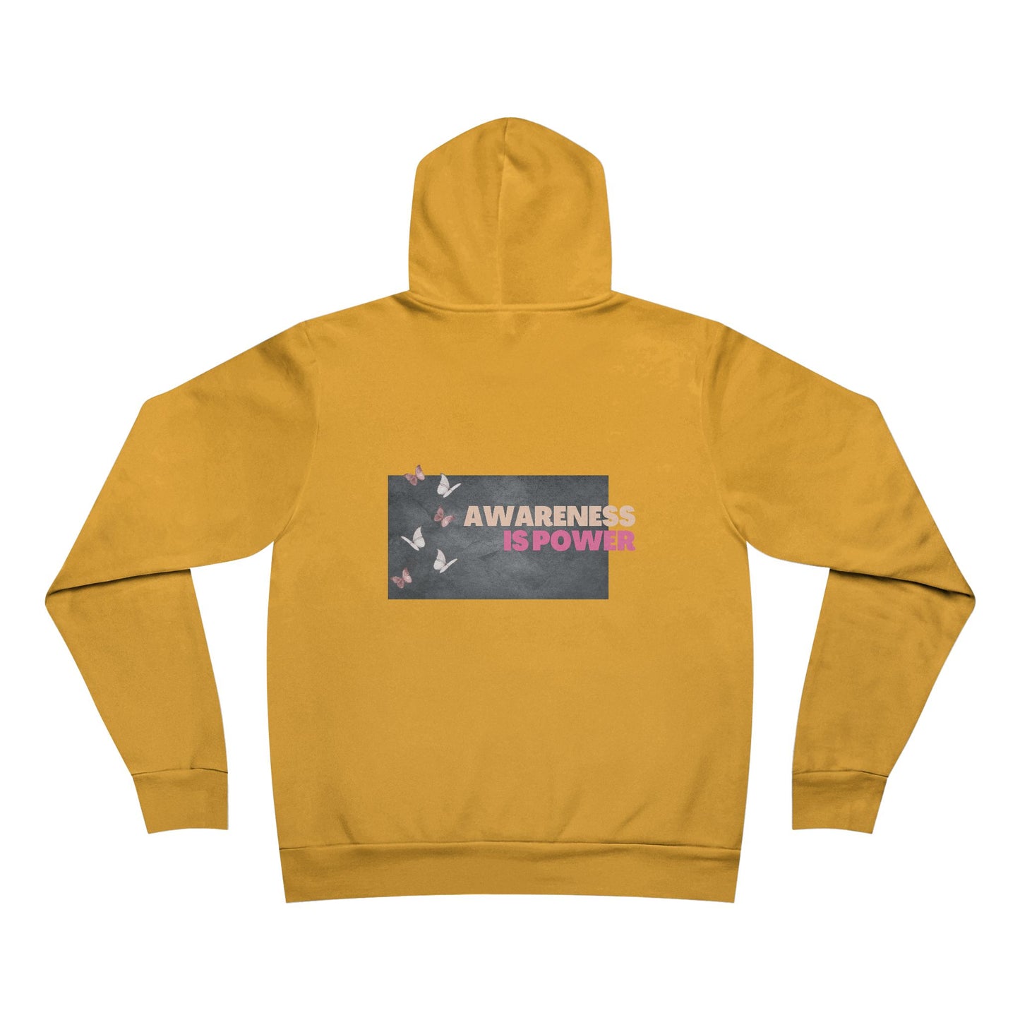 Unisex Awareness Is Power Hoodie - Motivational Fleece Pullover for Comfort & Style